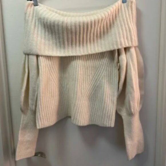 Brand New by Anthropologie The Tessa Off-The-Shoulder Puff-Sleeve Sweater - Picture 7 of 11